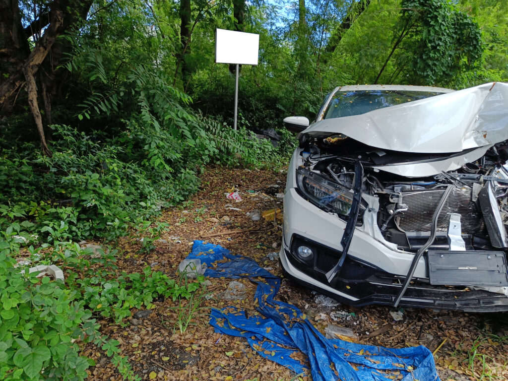 destroyed in car crash